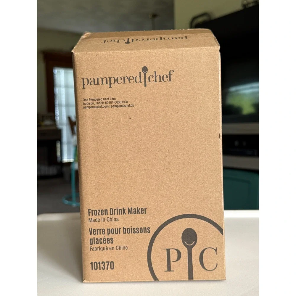 Pampered Chef Frozen Drink Maker Unisex OS Blue 101370 Slushie Smoothie Manual